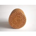 Miniatyrbilde 3 av 5: Håndlaget sminkekost- og blyantstativ for skrivebord, Rattan pennkopp (sylinder) Sylinder Cylinder