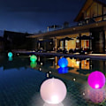 Miniatyrbilde 4 av 5: Poolleker 40cm LED Lysende Badeball Med 16 Farger Lys For Festleker Utendørsdekorasjoner_RY