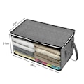 Miniatyrbild 4 av 5: Organiseringsväska för kläder och täcken i ovävd textil, hopfällbar filt- och tröjorganiseringslåda 2-pack