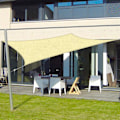 Miniatyrbild 2 av 4: 2 * 3 m ljusgul rektangulär solskyddsskärm för sommar, utomhus, trädgårdsskjul, effektivt solskydd