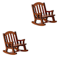 Miniatyrbild 3 av 3: 2 st Miniatyr Gungstol Modell Dockhus Dekoration Mini Stol Prydnad 2 st 7x5,7cm 2 pcs 7x5.7cm