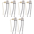 Miniatyrbillede 3 af 4: 6 stk. Loftventilatorafbrydere Ventilator Træk-kæde Betjening Loftlampe Afbryder Udskiftningsdel Til Hjem Sc 6 pcs 1