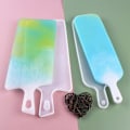 Miniatyrbild 2 av 4: Rektangulär Bricka Epoxihartsform Frukt Snacks Serveringsbricka Silikonform DIY Hantverk Heminredning Gjutverktyg