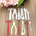 Miniatyrbillede 3 af 5: Maskinværktøj Skæredyser Stanseskabeloner Scrapbooking Forsyninger Kit Metal Dyser Til Papirhåndværk Kortfremstilling Diy (2 sæt, Sølv)