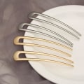 Miniatyrbilde 3 av 5: Enkle Metall U-formede Hårnåler Hårpinne Gaffel Franske Hårnåler 2-tannet Oppsatt Frisyre Chignon Nåler For Kvinner Jenter Hårknuter Hårtilbehør (6 stk, gull X3+sølv X3)
