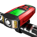 Pikkukuva 1 / 5: Pyörävalot, USB-ladattavat, erittäin kirkas etuvalo ja takana LED-pyörävalo yöajoon, 5 valotilaa, nopeusmittarilla