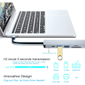 Pikkukuva 4 / 5: /Ryi/USB C HUB, Multiport USB C -sovitin MacBook Pro & Air -lisävarusteille