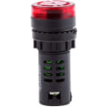 Miniatyrbillede 3 af 5: AC/DC 12V 22mm Rød LED Buzzer Alarm Signal Blinkende Lys Bip Buzzer Advarselslys Monteringshul Med Buzzer Til Instruktioner/Advarsel/Crash Signaler