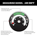 Miniatyrbillede 3 af 5: Pejsetermometer Magnetisk Ovntermometer Brændeovnsrør Termometer Måler Til Skorstensrør Ovn Temperaturmåler #w0