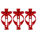 Miniatyrbillede 2 af 3: 3 stk. Cykel PC Plastikflaskebur Cykel Vandflaskeholder Cykling Kande Stativ Rød 14,4X6,7CM Red 14.4X6.7CM