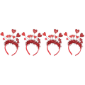 Miniatyrbild 2 av 3: 4 st Valentine's Day Hårband Kärleks Hjärta Sekvens Hårband Flickor Hår Dekorationer 4 st 24x11cm 4 pcs 24x11cm
