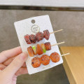 Miniatyrbilde 4 av 4: Bbq Hårnål Simulering Morsomme Hårtilbehør Grillspyd Hårklemme Gresløk Biffspyd Chive Beef Skewers