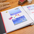Miniatyrbillede 4 af 4: Stort Fotoalbum Selvklæbende Til Billeder Magnetisk Scrapbog Album DIY 40 Blanke Sider Sort Black