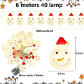 Miniatyrbild 2 av 4: Julbelysning, 20/40 LED-lampor Batteridriven Julgransträngljus, Trädgårdsfest Dekoration 1,5 meter 10 lampor Tomten Santa Claus 1.5 meters 10 lights