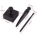 Miniatyrbild 2 av 5: Hållbar Träpolish Läderkant Slicker Hantverk Burnisher Workshop Diy Läder Polerade Stavar Kit Verktyg (1set (3st))