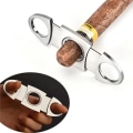 Miniatyrbillede 2 af 5: Cigar Etui, Bærbar Læder Cigar Humidor Elegant og moderne design til at beskytte og holde cigarer friske (sort)