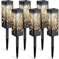 Miniatyrbilde 1 av 4: Solcellelys Hage Led Solcellelampe Hage Lys Utenfor 6 Stykker Varmt Hvit Led Solcellelykt Vanntett Ip55, Dekorativ Solcellelampe Landskap