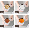 Miniatyrbillede 4 af 4: 380 ml selvrørende kop med låg, automatisk magnetisk omrører kaffekop, elektrisk rustfri stål selvrørende kaffekop, kaffe, mælk, kakao, varm chokolade