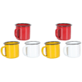 Miniatyrbilde 2 av 4: 9 stk Små Emalsjekopper Fargede Vannkrus Emalsjekopp Tekopp Vann Drikk Kopper 6 stk 8x6 cm 6 pcs 8x6.cm