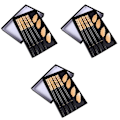 Pikkukuva 2 / 2: 3 Sarjaa Puuaterimia 4 Paria Tikkuja Tikkujenpidikeyhdistelmä 3 Sarjaa 24X1CM 3 Sets 24X1CM