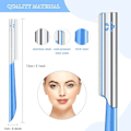Miniatyrbillede 4 af 5: Dame Facial Razor Øjenbryn Shaver Razor Brow Shaper Øjenbryn Trimmer Formningsværktøj med Dæksel Blå 10 stk