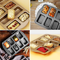 Miniatyrbillede 3 af 5: Mini 8-Huls Brødform i Kulstofstål med Non-Stick Belægning (Guld)