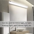 Miniatyrbillede 4 af 4: Badeværelsesspejl Lys Led Spejl Lys 9w 600lm Led Spejl Lys Vægspejl Badeværelse Kold Hvid 6000k Rustfrit Stål Led Spejl Lys 42