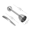 Miniatyrbilde 3 av 5: Skje-eggkopp for koking av myke egg - Eggelokk i rustfritt stål - Slitesterk eggappåner - Gratis eggknuser og 5 stykker