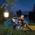 Pikkukuva 5 / 5: Taitettava Leirintälyhty, 2 Latausmenetelmää Aurinko- ja USB-lataus 3 Valotilalla, Taittuva Leirintävalo ja Ripustuskoukku Leirintään, Ulkoiluun, Vaellukseen