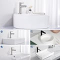 Miniatyrbillede 4 af 5: Krom Vandhane til Koldt Vand med Fleksibel Tilslutning, Badeværelsesvandhane med Udløbs Højde 93,4 mm Til Gæstetoilet, Badeværelse