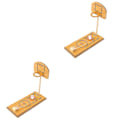 Pikkukuva 2 / 2: 3 kpl Puinen Koripallopeli Mini Pöytäpeli Kannettava Matkapöytäpeli Toimistopelisetti Sisä- ja Ulkokäyttöön Hauskaa 2pcs 24X10CM