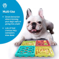 Miniatyrbillede 2 af 5: 4 stk. Any Pet - Langsom Fodermåtte, Bakke, Langsom Foderhundeskåle, Fodermåtte til Hund, Hund slikkepude Angstlindrende Fodermåtte med Sug