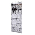 Miniatyrbillede 2 af 5: Over The Door Sko Organizer 24 Store Mesh Lommer, Hvid