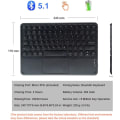 Miniatyrbillede 5 af 5: Touchpad Bluetooth Tastatur til iPad Pro Trackpad Trådløs Bluetooth Tastatur til iPad iOS Tablet Smartphone Laptops Mac, Slank Trådløs Tastatur Rund