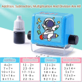 Miniatyrbillede 2 af 5: 4 stk. Rulle Digital Undervisnings Stempel, Genanvendelig Matematik Læringslegetøj Til Addition Subtraktion Multiplikation Division
