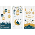 Pikkukuva 2 / 5: 100 kpl Eid Mubarak -juhlapusseja, Ramadan-teema_RY