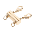 Miniatyrbilde 2 av 2: Toggle-spenne for halskjede, lagdelt spenne for armbånd, smykkehåndverk, magnetisk spennekobling, gull 3 Golden 3X2cm
