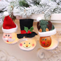 Miniatyrbilde 3 av 5: Julemann Snømann Kulepynt Jul Hengekule Med Lys Juletrepynt-Juledekorasjoner (1 stk, Varmt Lys)