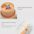Miniatyrbilde 4 av 5: 2025 340ml Mini Bærbar Elektrisk USB Blender 8 Blads Juicer Kopp Multifunksjonell Sitruspresse for Hotell Bil Hjem Bobil Bruk*ryy Green