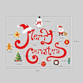 Miniatyrbillede 3 af 5: Glædelig Jul Garageport Dekorativ Sticker Med Magnetiske Køleskabs Dekaler JulefestCT037 CT037