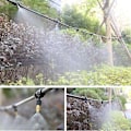 Miniatyrbilde 2 av 3: 10m Automatisk Vanningsett Mikro-Tåkespray Kjølesystem Hage Jordbruk Drivhus Irrigasjonsspray Messing Mist20m 20m