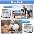 Miniatyrbillede 3 af 5: Køkkentimer Alarm Ur Multifunktionel Digital Kokketimer Med Stor LCD-Skærm Magnetisk Stopur Timer Med Ur Alarm Ur Magnet_ryy