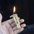 Miniatyrbilde 3 av 5: Håndlaget Sigarett Lighter WWI WWII Kule Retro Vintage Messing/Kobber Gravløper Lighter, Gave til Samling (gull)