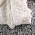 Miniatyrbild 5 av 5: Barn Imitation Päls Stor Pälskrage Pälsboll Tjock Vadderad Flickjacka Vinterkläder 140cmvit white 140cm