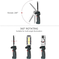 Miniatyrbillede 4 af 5: Genopladelig COB arbejdslampe med magnetisk base, bærbar mekaniker arbejdslommelygte, 360° drejelig LED arbejdslampe til bilreparation