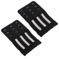 Miniatyrbilde 5 av 5: 10 stk Tube BH-stropper Kvinner Kvinner S BH-stropp Forlengelse Undertøy Forlenger Dame BH-krok Elastisk Strekkbar Black 10.5X5.7X0.3CM