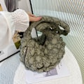 Miniatyrbild 2 av 5: Modebubbla Blom Tote Bag Grön Matcha Moln Cylinder Väska
