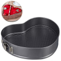 Miniatyrbilde 1 av 5: 18 cm Non-Stick Ostekakeform med Avtakbar Bunn Lekkasikkert Hjertekake Bakeform Bakeutstyr Springform Kakeform