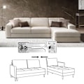 Miniatyrbillede 1 af 5: Sofa-sammenkoblinger, sofaforbindelser til sektioner, sofa-stikbeslag, egnet (sofa-alligatorclips 2 par)