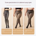Miniatyrbillede 2 af 5: 1 Pak Kvinders Foret Leggings, Vintervarm Sort Termisk Fitness Yoga Leggings Coffee A S(40-70KG)